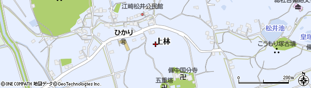 岡山県総社市上林周辺の地図