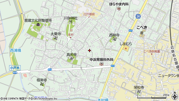 〒514-1125 三重県津市久居元町の地図