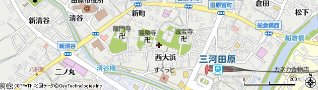 愛知県田原市田原町稗田41周辺の地図