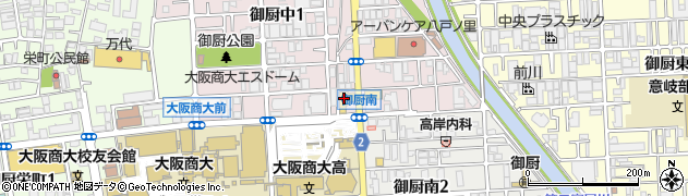 レンタルバイク東大阪周辺の地図