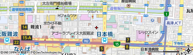 タイムズ大阪千日前駐車場周辺の地図