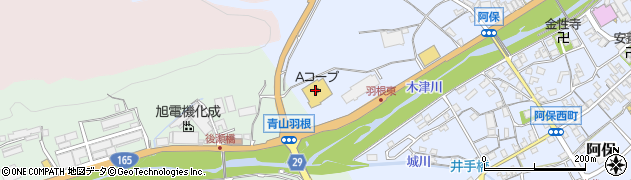 Ａコープ三重青山店周辺の地図