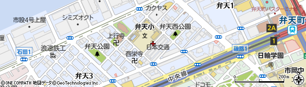 大阪府大阪市港区弁天周辺の地図