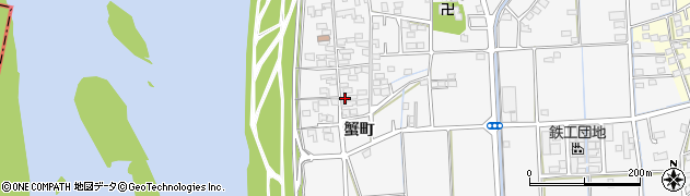 静岡県磐田市掛塚蟹町周辺の地図