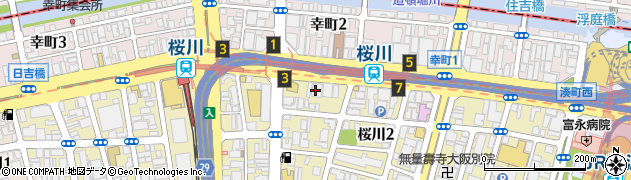 トイレつまり解決・水の生活救急車　大阪市浪速区・エリア専用ダイヤル周辺の地図