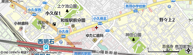 播州信用金庫西明石支店周辺の地図