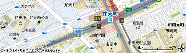 大阪市立　弁天町駅西・有料自転車駐車場周辺の地図