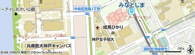 神戸女子短期大学ポートアイランドキャンパス　教務課周辺の地図