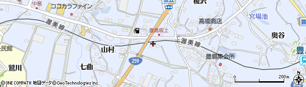 愛知県田原市豊島町釜鋳硲86周辺の地図