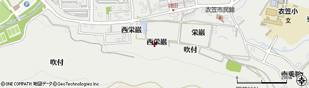 愛知県田原市田原町西栄巌周辺の地図