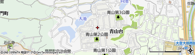 奈良県生駒市青山台周辺の地図