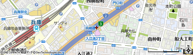 兵庫県神戸市兵庫区東柳原町周辺の地図