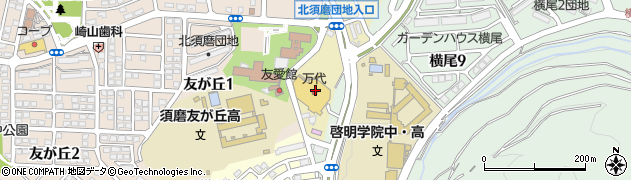 兵庫県神戸市須磨区多井畑（渋人谷上）周辺の地図