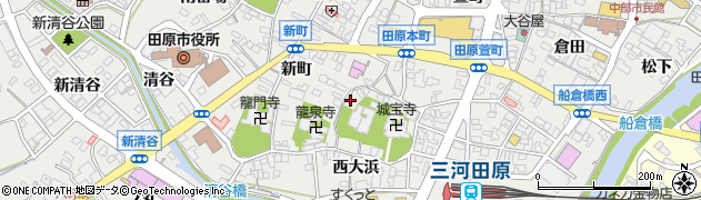 愛知県田原市田原町稗田43周辺の地図