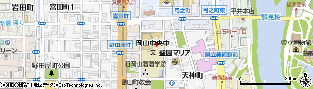 岡山市立岡山中央中学校周辺の地図
