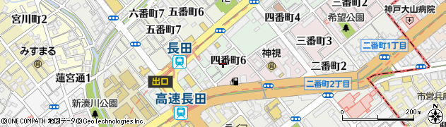 四番町公園周辺の地図