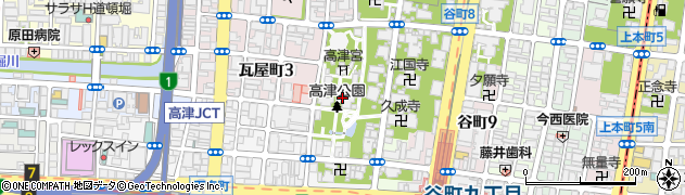 高津宮周辺の地図