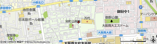 東大阪御厨郵便局周辺の地図