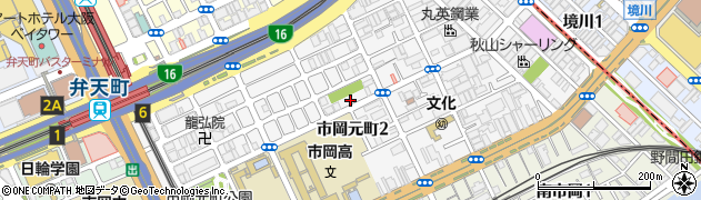 大阪府大阪市港区市岡元町周辺の地図