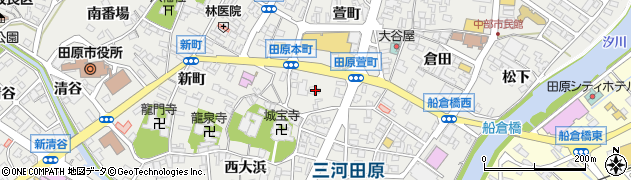 愛知県田原市田原町稗田57-2周辺の地図