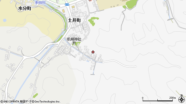 〒698-0016 島根県益田市土井町の地図