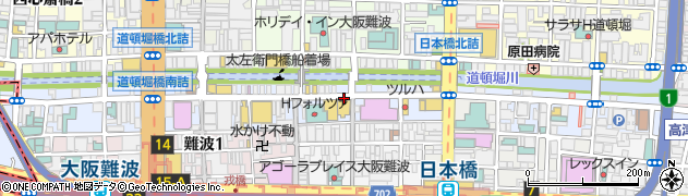 大阪府大阪市中央区道頓堀周辺の地図
