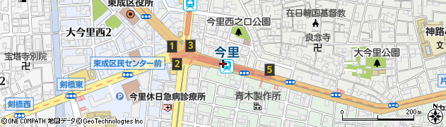 今里駅周辺の地図
