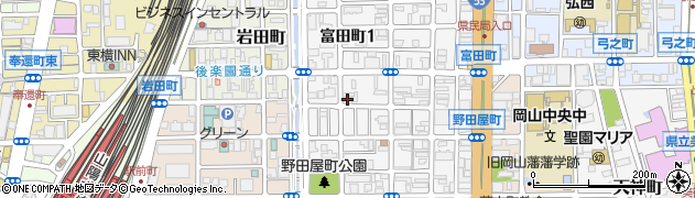 在日本朝鮮岡山県商工会周辺の地図