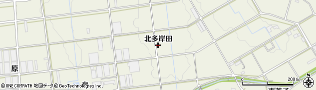 愛知県豊橋市伊古部町北多岸田周辺の地図