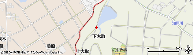 愛知県豊橋市杉山町（下大取）周辺の地図