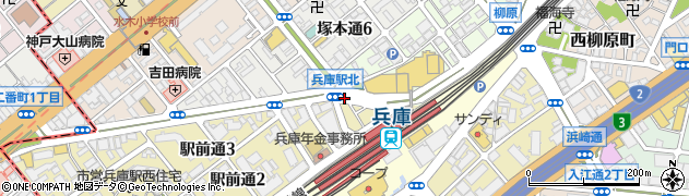 兵庫駅北周辺の地図