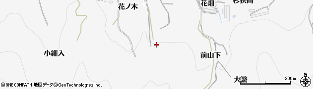愛知県田原市仁崎町（前山）周辺の地図