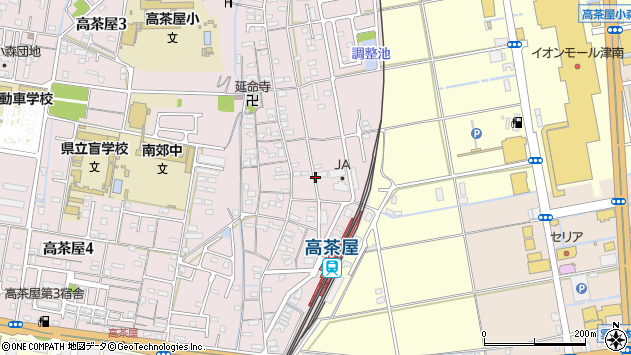 〒514-0819 三重県津市高茶屋の地図