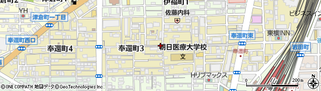 岡山県岡山市北区奉還町周辺の地図