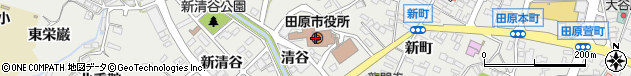 愛知県田原市周辺の地図