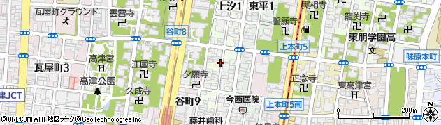 大阪府大阪市中央区上汐周辺の地図