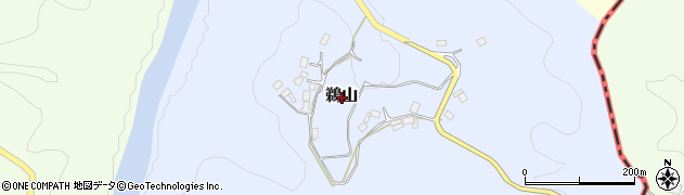 奈良県山添村（山辺郡）鵜山周辺の地図