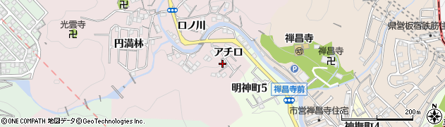 兵庫県神戸市須磨区妙法寺三ツ滝周辺の地図