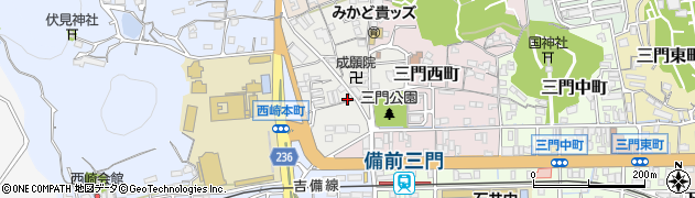 岡山県岡山市北区葵町周辺の地図