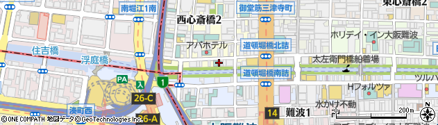水道レスキュー大阪市中央区西心斎橋営業所周辺の地図