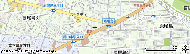 岡山原尾島食堂周辺の地図
