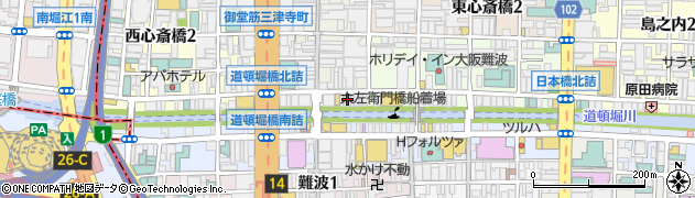 大阪府大阪市中央区宗右衛門町7-6周辺の地図
