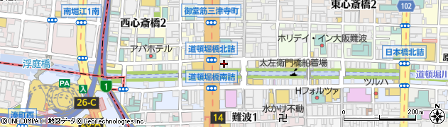キモノハーツ大阪周辺の地図