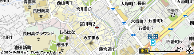 オープンバイブル神戸福音聖書教会周辺の地図