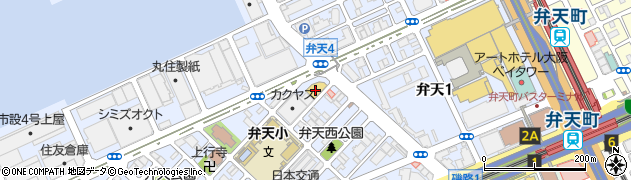 洋服の青山大阪弁天町店周辺の地図