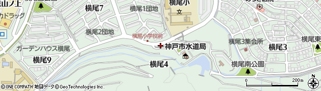 兵庫県神戸市須磨区横尾周辺の地図