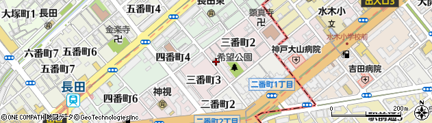 神戸医療生協　番町診療所周辺の地図