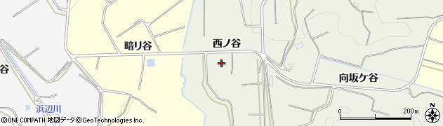 愛知県豊橋市寺沢町（西ノ谷）周辺の地図