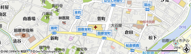 豊川堂田原店周辺の地図