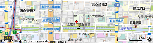 大阪府大阪市中央区宗右衛門町周辺の地図